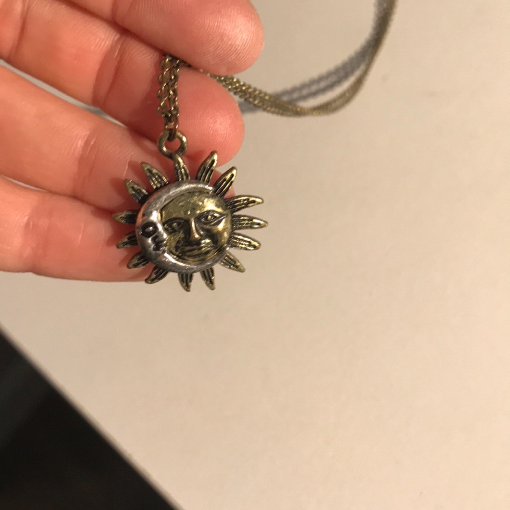 Sun moon necklace
